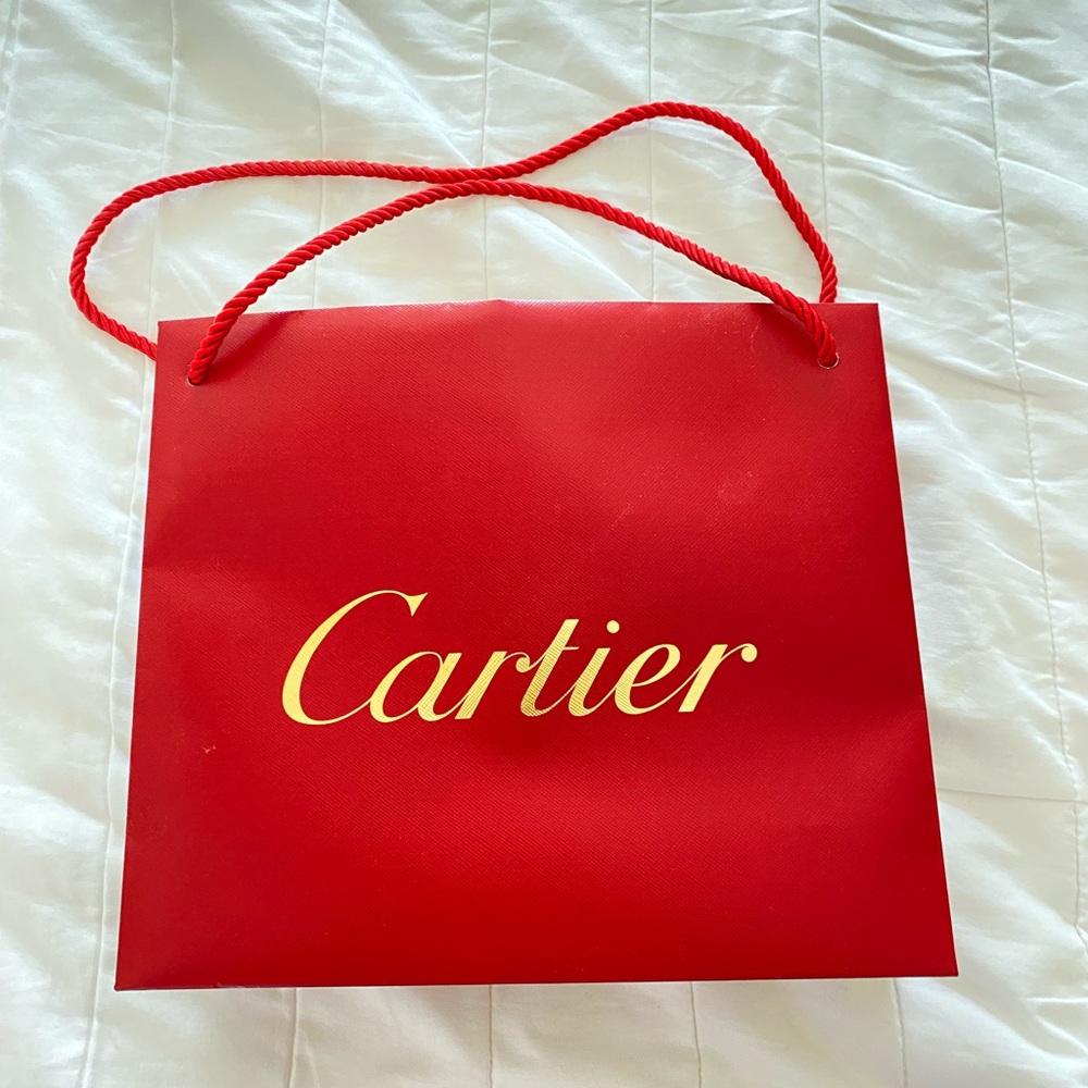 Cartier Red & Gold Collectible Gift Bag